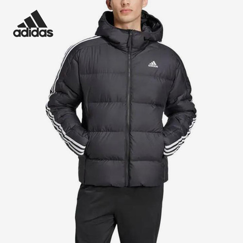 Adidas/阿迪达斯正品新款男士保暖经典连帽防风羽绒服JN7478