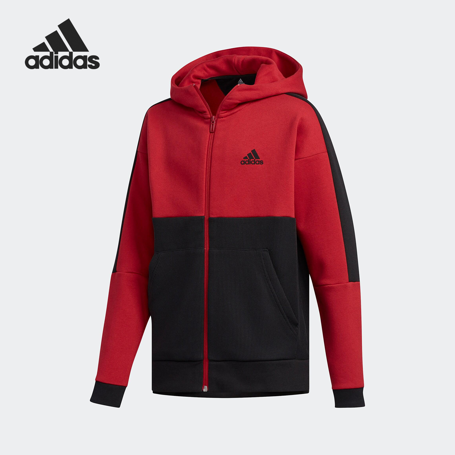 Adidas/阿迪达斯正品PORT ID HOODIE大童休闲运动针织夹克EC9234