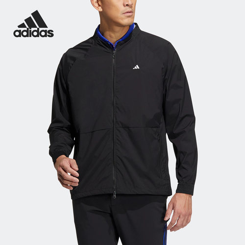 Adidas/阿迪达斯正品新款男子高尔夫运动拉链夹克外套HT0005