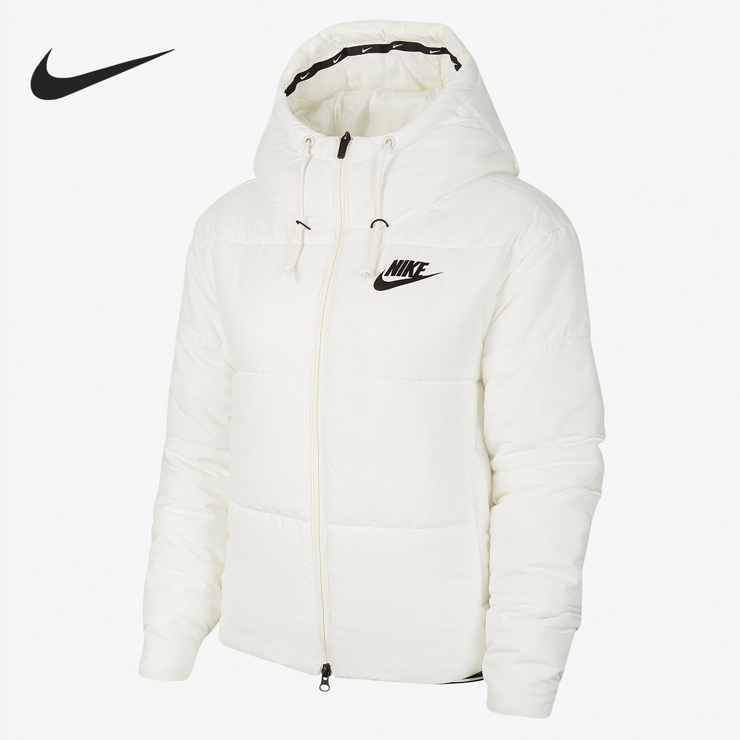 Nike/耐克正品2025秋季女士休闲简约运动连帽保暖棉服CV8668-133