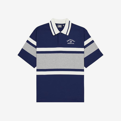 New Balance/NB正品新款男士运动休闲条纹短袖POLO衫NFE22241-NV