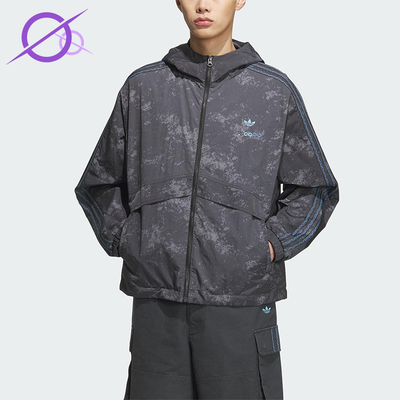Adidas/阿迪达斯正品三叶草男女休闲经典运动连帽日常外套KC1433