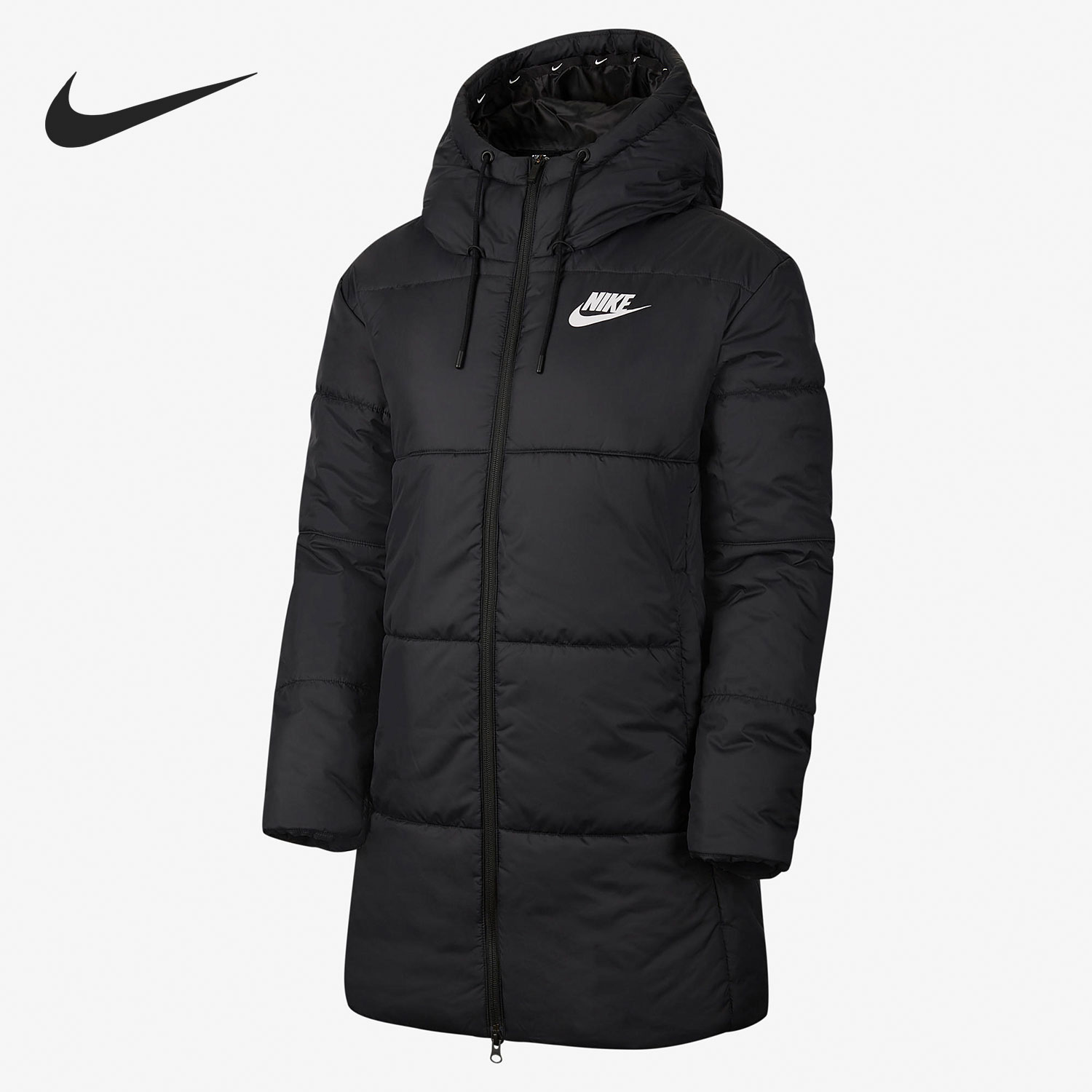Nike/耐克正品女子舒适连帽梭织拉链休闲运动棉服CV8671-010
