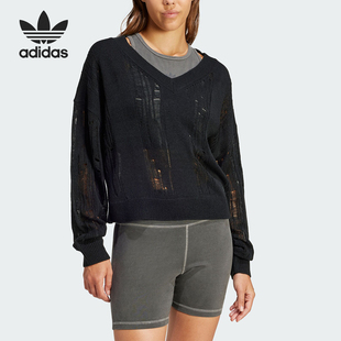 女士简约休闲运动卫衣IW0261 三叶草新款 Adidas 阿迪达斯正品