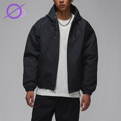 Nike/耐克正品JORDAN男士运动宽松休闲梭织连帽棉服HV1849-010