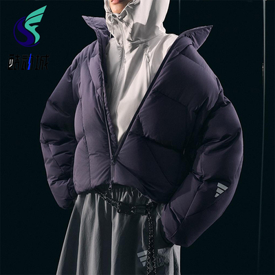 Adidas/阿迪达斯正品冬季女士耐穿宽松保暖立领日常羽绒服KH1471