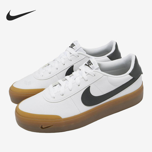 Nike/耐克正品CourtShot新款男女白黑色经典休闲板鞋FQ8146-116