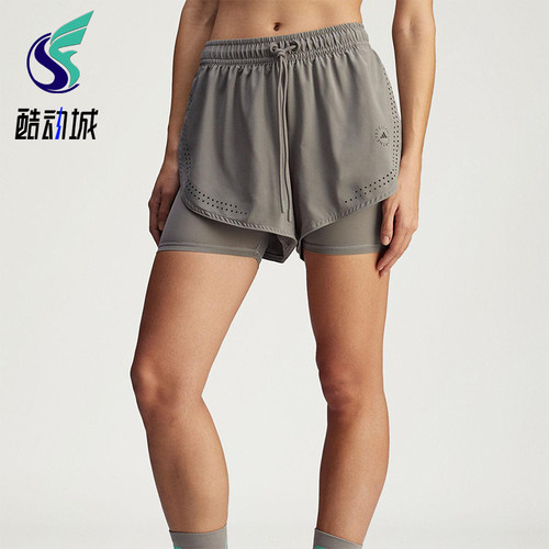 Adidas/阿迪达斯正品TPR 2IN1SH女士二合一透气运动短裤JI5220