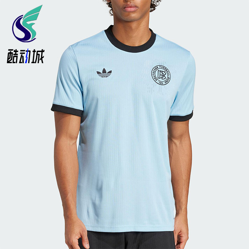 Adidas/阿迪达斯正品2025夏季三叶草男装经典足球训练短袖JY1315