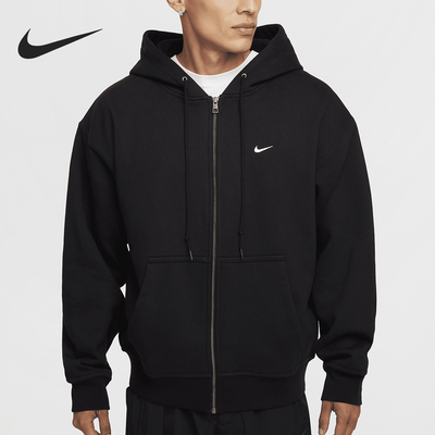 Nike/耐克正品Solo Swoosh男士全长拉链连帽外套FZ1165-010