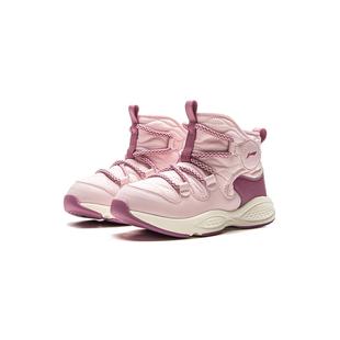 男女小童户外运动加绒保暖高帮休闲鞋 新款 YKCV262 冬季 李宁正品