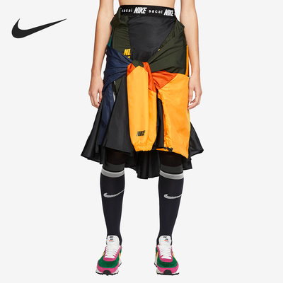 Nike/耐克正品 x Sacai skirt女子拼接运动短裙裤CD6299-010
