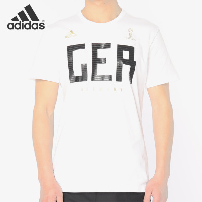 Adidas/阿迪达斯正品男子足球世界杯文化衫短袖T恤 CW1786