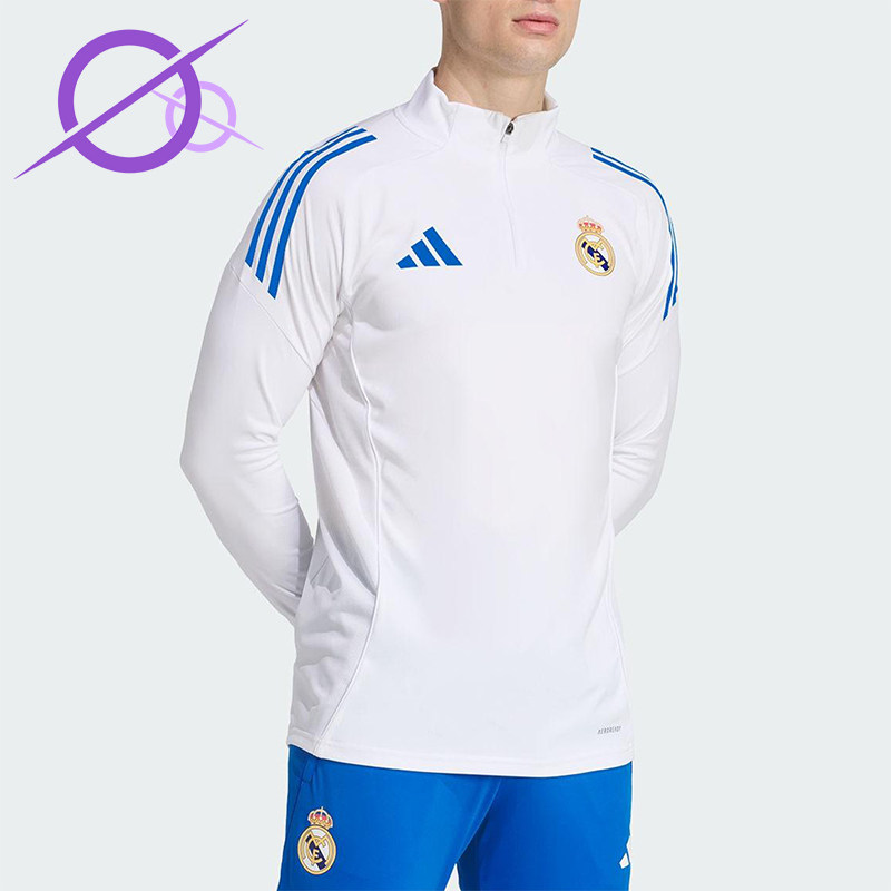 Adidas/阿迪达斯正品春秋男士休闲足球半拉链运动套头卫衣JP4027