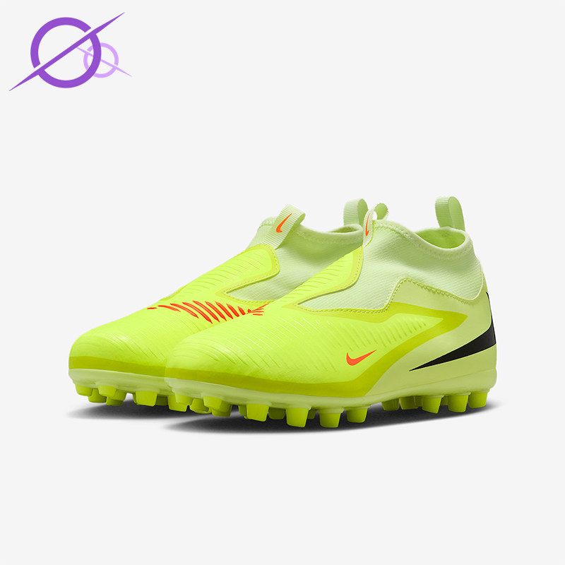 Nike/耐克正品2025秋季款儿童耐磨高帮一脚蹬足球鞋HQ2034-800