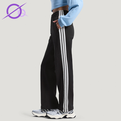 Adidas/阿迪达斯正品2026春季款女士运动松紧腰直筒长裤KS2819