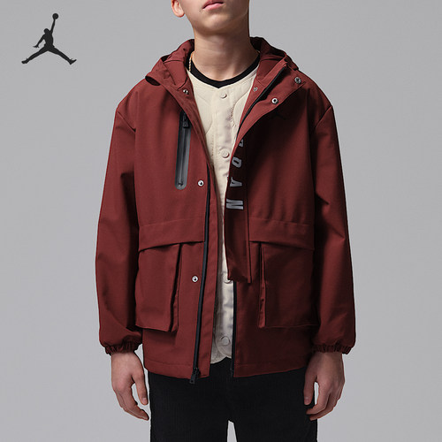 Nike/耐克正品JORDAN小童刺绣三合一防风运动连帽夹克IU5374-619