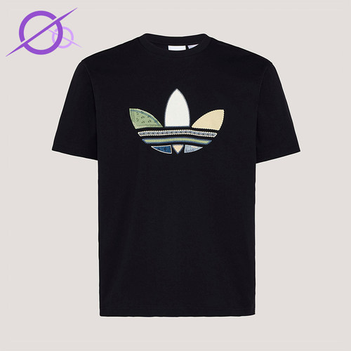 Adidas/阿迪达斯正品三叶草男士松弛感宽松经典日常印花T恤KW5671