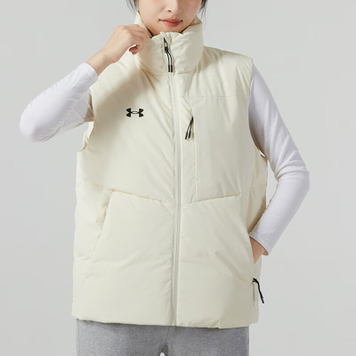 UA/安德玛正品新款男女同款简约运动休闲羽绒马甲23600803-101