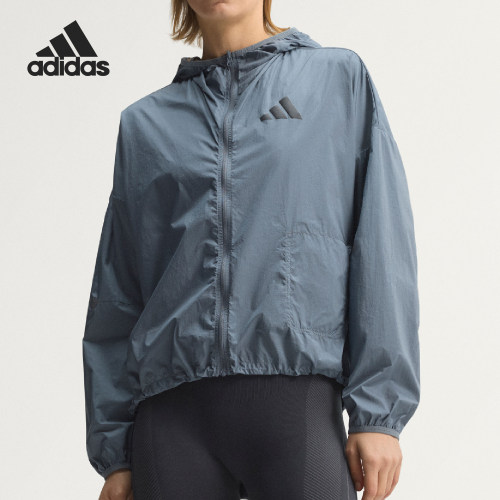 Adidas/阿迪达斯正品女士休闲舒适拉链连帽夹克外套KV6682