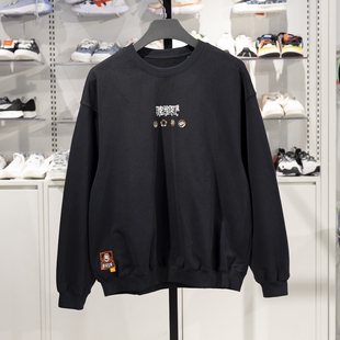 李宁正品反伍BADFIVE长安少年男女宽松圆领运动套头卫衣AWDSI47-2