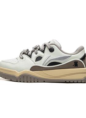 李宁正品宝可梦联名系列男子轻便减震耐磨运动低帮板鞋AGCW167