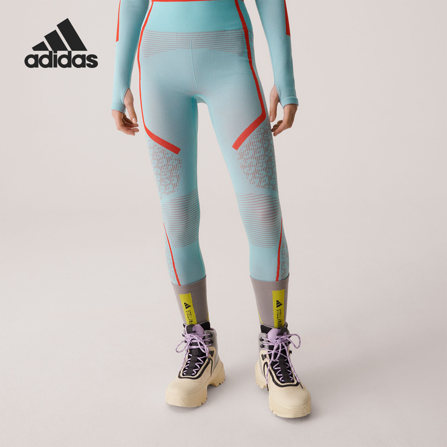 Adidas/阿迪达斯正品TST LEG 女士高腰紧身针织运动裤HY1126