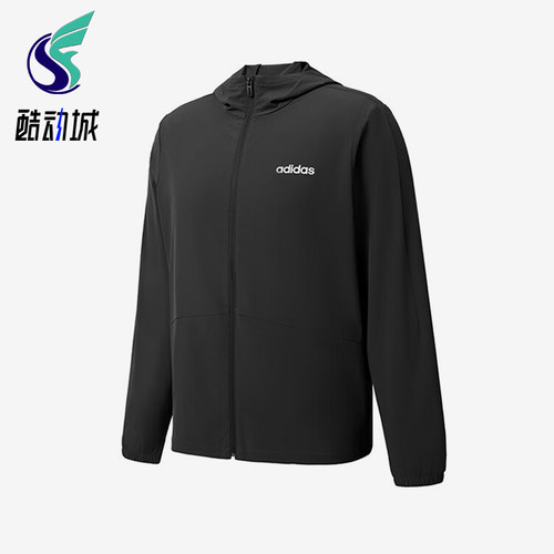 Adidas/阿迪达斯正品新款男女黑色纯色经典休闲夹克外套JN8451