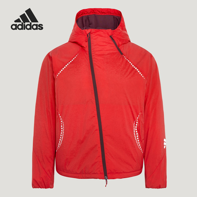 Adidas/阿迪达斯正品2025冬季款女士日常连帽梭织保暖棉服KV4863