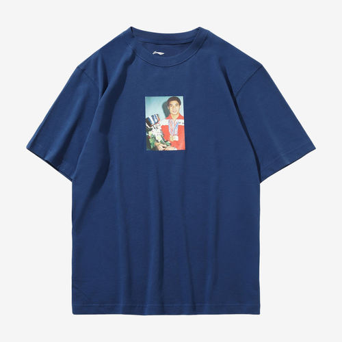 李宁正品Li's Photo男短袖印花吸湿排汗透气速干T恤AHSN863-1