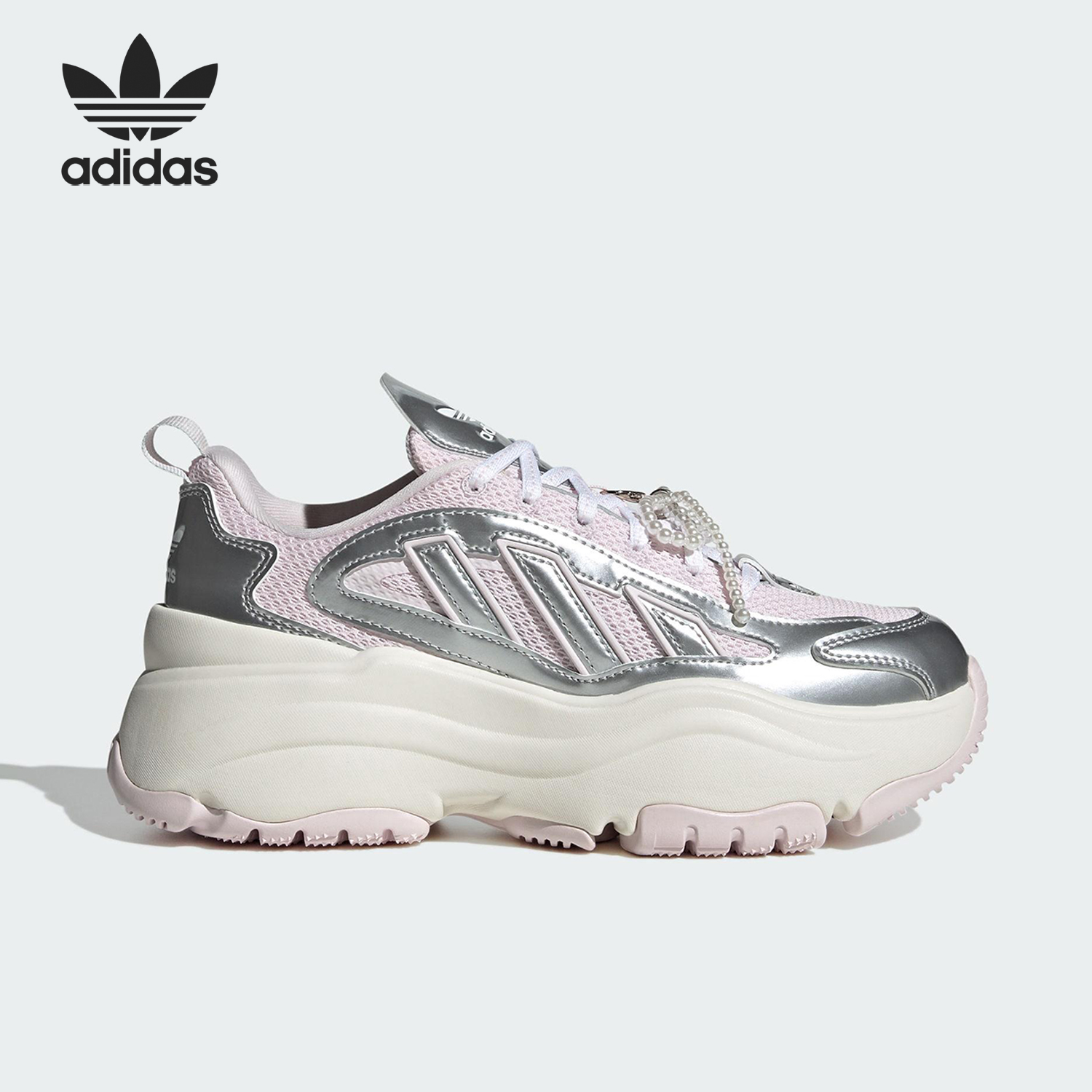 Adidas/阿迪达斯正品2025 三叶草女士经典透气厚底老爹鞋JS1660