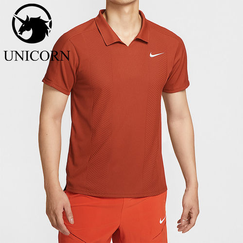 Nike/耐克正品Dri-FIT男士翻领训练透气针织网球POLO衫HM6753-832