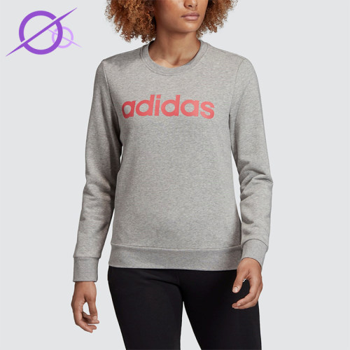 Adidas/阿迪达斯正品ESSENTIALS字母圆领套头经典长袖卫衣FH6608