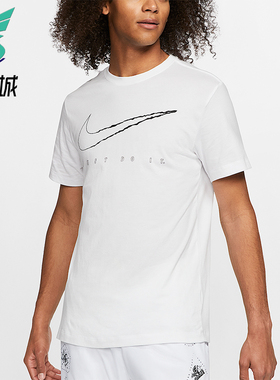 Nike/耐克正品男士字母印花图案圆领经典时尚短袖T恤CT6474-100
