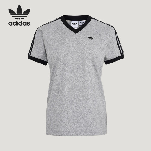 Adidas/阿迪达斯正品三叶草VNECKT-SHIRT新款女短袖T恤KU4771