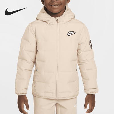 Nike/耐克正品新款小童无缝绗缝保暖连帽羽绒服HQ7960-126