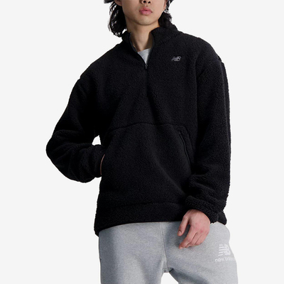 New Balance/NB正品新款男士半拉链保暖宽松卫衣套头衫MT33067-BK