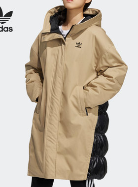 Adidas/阿迪达斯正品三叶草女子运动中长款鸭绒羽绒服 HF1585