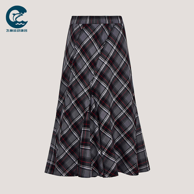 Adidas/阿迪达斯正品三叶草CHECKSKIRT新款经典女半身裙KT6381