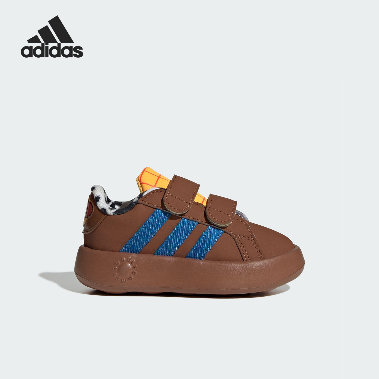 Adidas/阿迪达斯正品25新款婴童棕蓝色经典出街透气休闲鞋JR5629