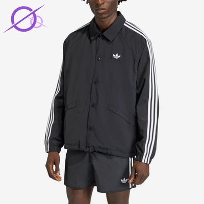 Adidas/阿迪达斯正品三叶草三条纹教练夹克男经典夹克外套KE3598