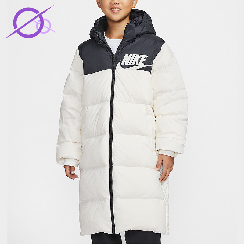 Nike/耐克正品冬季大童运动连帽长款休闲保暖羽绒服IR0028-133