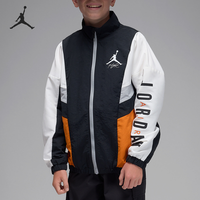 Nike/耐克正品JORDAN大童复古休闲梭织拉链外套IQ5334-010