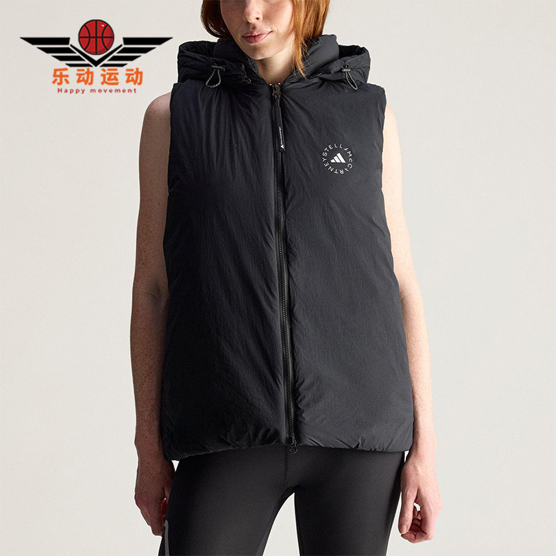 Adidas/阿迪达斯正品SMCPADEDVEST新款女经典黑色马甲棉服JW2038