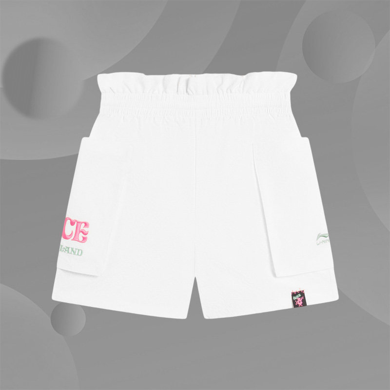 Lining/李宁正品童装女童中大童运动生活系列休闲运动短裤YKSS190