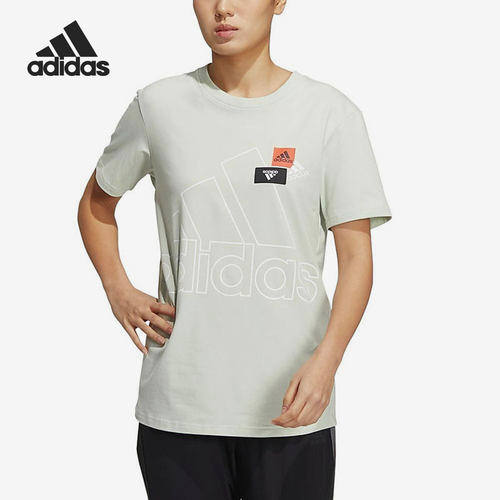 Adidas/阿迪达斯正品夏季新款LOGO女子休闲训练跑步T恤HM5288