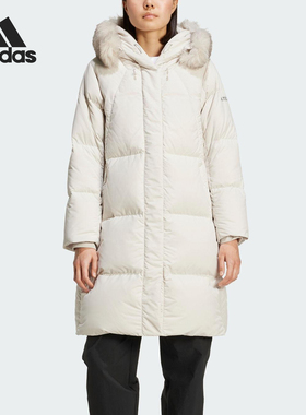 Adidas/阿迪达斯正品冬季女士长款鹅绒保暖时尚耐穿羽绒服KC8486