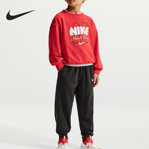 Nike/耐克正品Sportswear小童休闲圆领套头耐穿套装IU5323-010