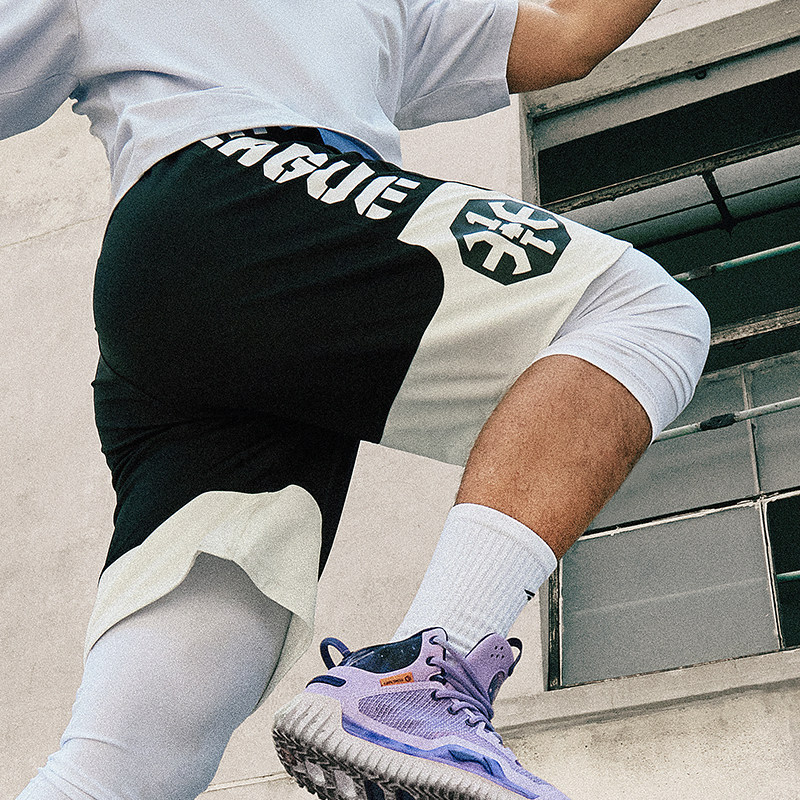 李宁新款正品夏季男子字印花拼色直筒透气百搭运动短裤AAPT045,运动服/休闲服装,运动中长裤／短裤,淘宝优惠券,粉丝福利购,淘宝优惠卷