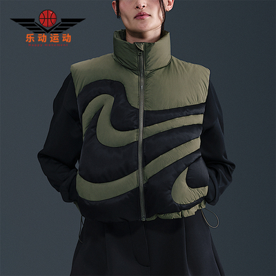 Nike/耐克正品Swoosh Series女士休闲运动复古羽绒马甲IH3981-222